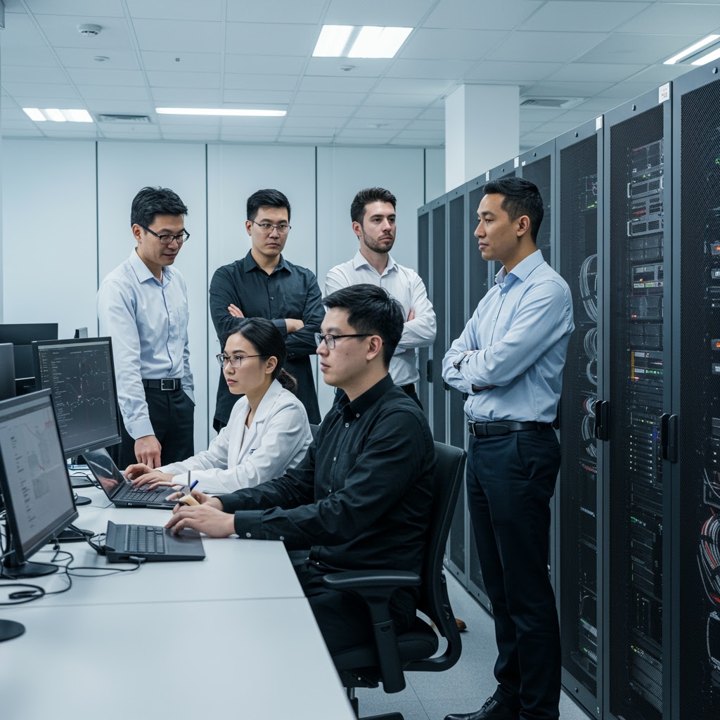 IT professionals collaborating